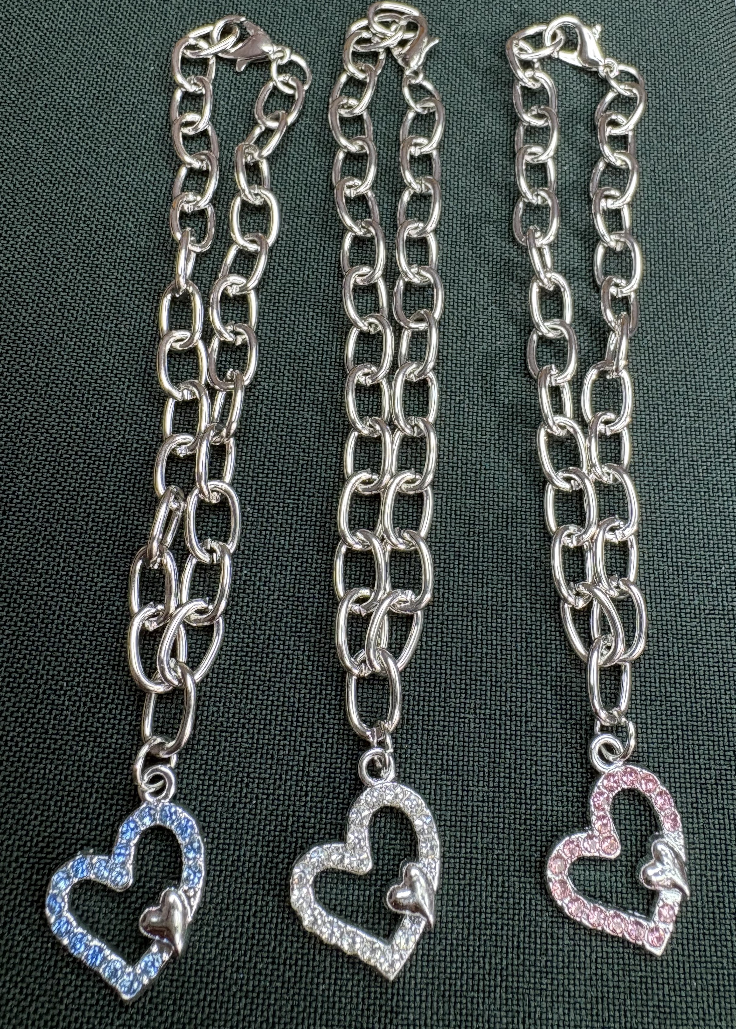 Heart charm bracelets