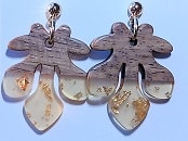 Black and white butterfly earrings