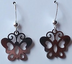 Silver butterfly earrings