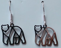 Silver bear earrings